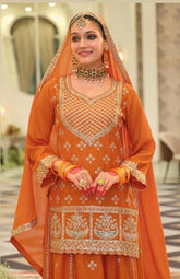 Eba Lifestyle Rangoli Series 2192 | Embroidered Chinon Suit Set